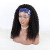 Headband Wigs Kinky Curly Human Hair Glueless Wigs