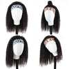 Headband Wigs Kinky Curly Human Hair Glueless Wigs