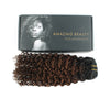 Clip in Hair Extension Jerry Curl Ombre Natural Black to Chocolate Brown