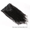 Jerry curly clip in extensions natural black 16"|var-31590235570248
