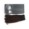 Clip in Hair Extension Kinky Curl Ombre Natural Black to Chocolate Brown