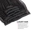 Kinky curl clip in extensions jet black 18"|var-31566699266120