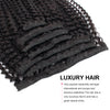 Clip in Hair Extension Kinky Curl Jet Black 10 Inch