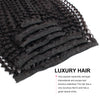 Kinky curly clip in hair extensions jet black 22"|var-31699854590024