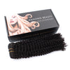 Kinky curly clip in hair extensions jet black 16"|var-31590235373640