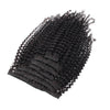 Kinky curl clip in extensions natural black 20"|var-31587796713544