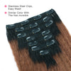 Kinky straight clip in extensions ombre N/30# 14"|var-31634485477448