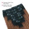 Kinky straight clip in extensions ombre N/30# 18"|var-31570303352904