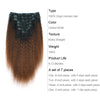 Clip in Hair Extension Kinky Straight Ombre Natural Black to Chocolate Brown