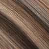 Tape In Hair Extension P #4/#12 Medium Brown Highlights Golden Brown