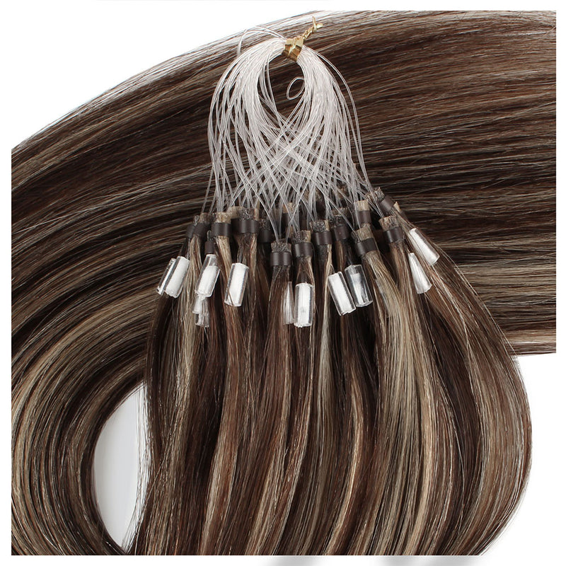 Micro Loop Hair Extensions Highlights P4/27# | AmazingBeautyHair