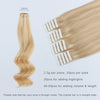 Remy tape in hair extensions highlights #18/22|var-31549209575496