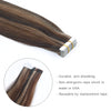 Tape In Hair Extension P #2/#4/#6 Dark Brown Highlights Chestnut Brown