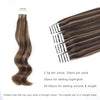 Remy tape in hair extensions Highlights #2/4/6 |var-31551554420808
