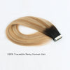 Remy tape in hair extensions rooted highlights #2-27/613|var-31549210230856
