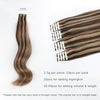 Remy tape in hair extensions highlights #3/12|var-31549209378888