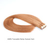 Remy tape in hair extensions #30 light auburn|var-31549208920136