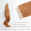 Remy tape in hair extensions #30 Light Auburn |var-31551554158664