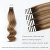 Remy tape in hair extensions rooted highlights #3-6/12|var-31549210263624