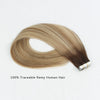 Remy tape in hair extensions rooted highlights #3-8/613|var-31548623323208
