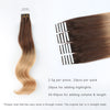 Remy tape in hair extensions omber #4/18|var-31549209182280