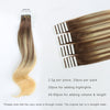 Remy tape in hair extensions balayage #6/613|var-31549209804872