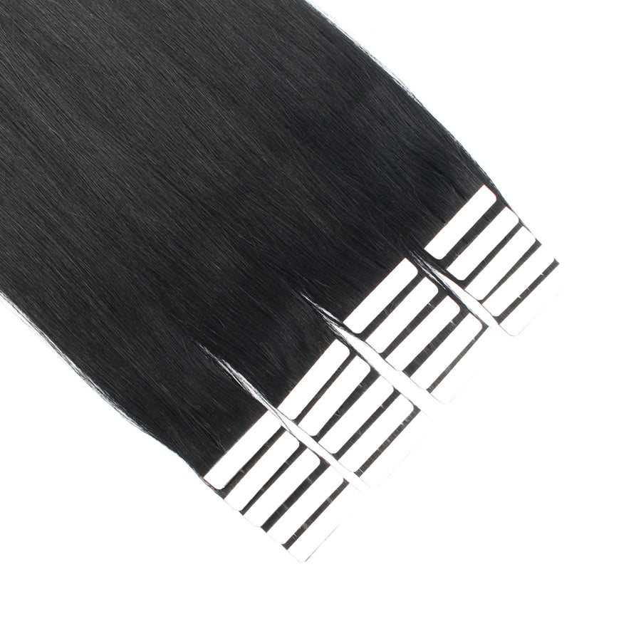 Remy tape in hair extensions #1 jet black|var-31548621455432