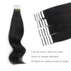 Remy tape in hair extensions #1 jet black |var-31551553765448