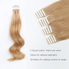 Remy tape in hair extensions #12 golden brown|var-31549208690760