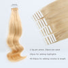 Remy tape in hair extensions #16 golden blonde|var-31549208723528