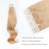 Remy tape in hair extensions #18 dirty blonde|var-31549208756296