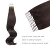 Remy tape in hair extensions #1B off black|var-31549208461384