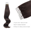 Remy tape in hair extensions #1B off black |var-31551553798216