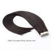 Remy tape in hair extensions #2 dark brown|var-31549208494152