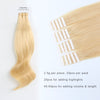 Remy tape in hair extensions #22 medium blonde|var-31549208854600