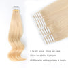 Remy tape in hair extensions #24 honey blonde|var-31549208821832