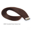 Remy tape in hair extensions #3 medium dark brown|var-31549208526920