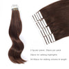 Remy tape in hair extensions #3 Medium Dark Brown  |var-31551553863752
