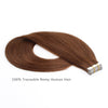 Remy tape in hair extensions #4 medium dark brown|var-31548621586504