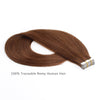 Remy tape in hair extensions #4 medium reddish brown|var-31549208559688