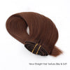 Clip in Hair Extension Medium Reddish Brown #4