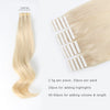 Remy tape in hair extensions #60 ash blonde|var-31549209051208