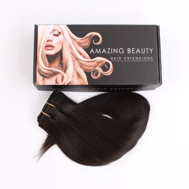 Sil Clip In Extensions Clip in Hair Extension Silky Straight | AmazingBeautyHair