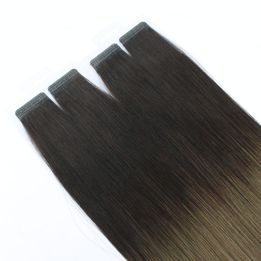 Ombre #2/66 Virgin Tape  In Hair Extensions 18"
