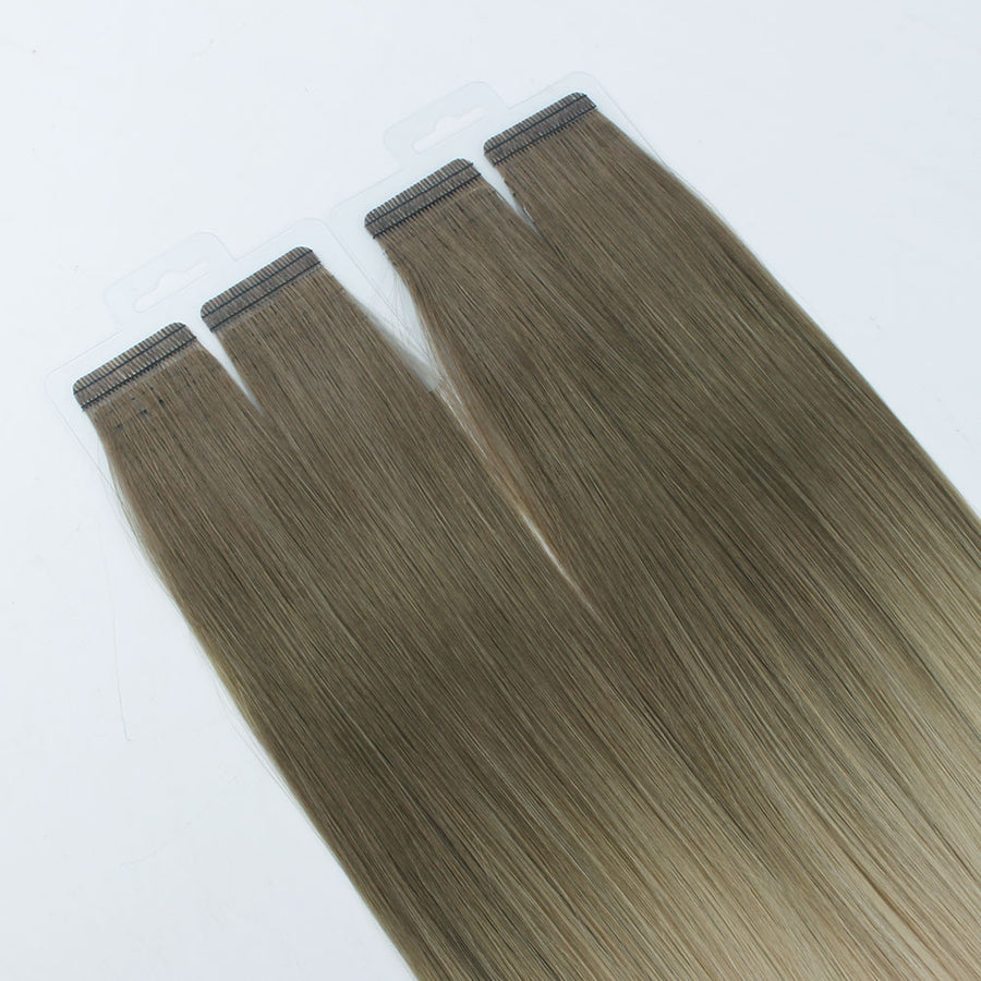 Ombre #28/60 Virgin Tape  In Hair Extensions 18"