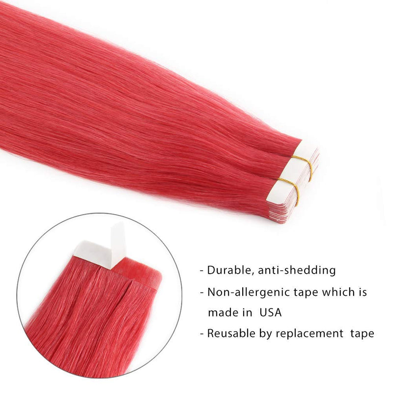 Tape In Hair Extension Red Color