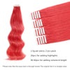 Tape In Hair Extension Red Color