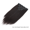 Yaki straight clip in extensions natural black 20"|var-31587797598280