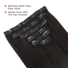 Yaki straight clip in extensions natural black 16"|var-31590236258376